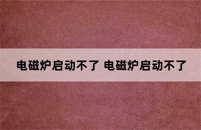 电磁炉启动不了 电磁炉启动不了